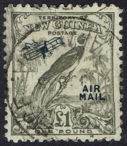 NEW GUINEA 1932 UNDATED BIRD AIRMAIL £1 USED