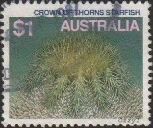 Australia #920 1986 $1 Crown Of Thorns Starfish  USED-F-VF-NH. 