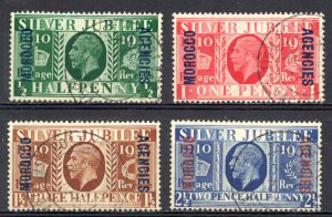 Great Britain Morocco Sc# 226-229 Used 1935 Silver Jubilee