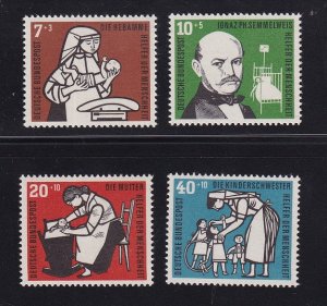 Germany  #B350-B353  MNH  1956  welfare  Semmelweis