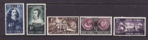 South-West Africa-Sc#166-70- id9-unused og NH set-Ships-1952-