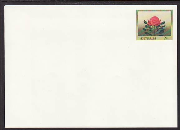 Australia Flowers Unused Postal Envelope 