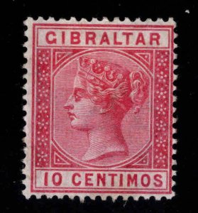 GIBRALTAR Scott 30 mint hinged, MH* Queen Victoia CA Wmk 2 Rich Rose Color