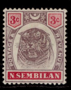 MALAYSIA - Negri Sembilan QV SG7, 3c dull purple and carmine, LH MINT. Cat £18.