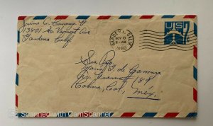 US LETTER FROM GARDENA CALIFORNIA TO COLINA COL , MEX , 1960