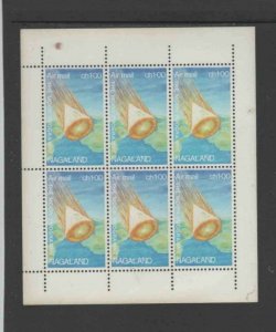 NAGALAND OF INDIA 1969 MOON PROGRAM MINT VF NH O.G CTO M/S6 (20NAG)