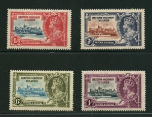 British Solomon Islands 1935 Silver Jubilee SG 53-56 Unmounted Mint NH Set