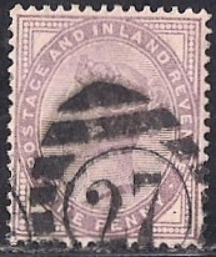 Great Britain #89 1P Queen Victoria, used stamp XF