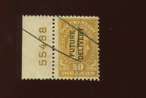 RC14 Future Delivery Revenue RARE Plate # 55488  USED Stamp (RC14-PL3)