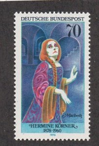 Germany # 1228, German Actress, Mint NH, 1/3 Cat