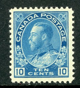 Canada 1922 KEVII Admiral 10¢ Blue Wet Printing Scott #117 MNH V3