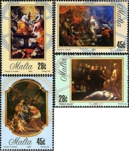 Malta 2005 MNH Stamps Scott 1204-1207 Saint Catherine Art Paintings