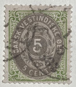 AlexStamps DANISH WEST INDIES #8 VF Used