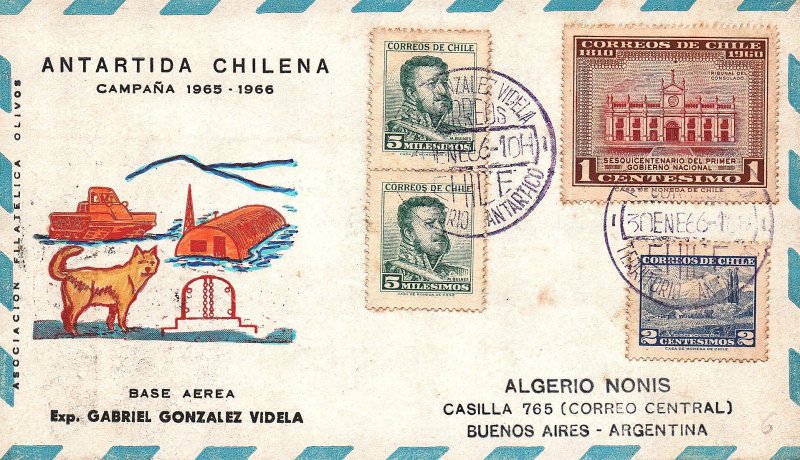 1966 chile antarctic cover Gabriel Videla Base