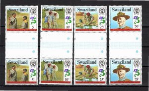 Swaziland 1982 MNH Sc 418-21 gutter pairs