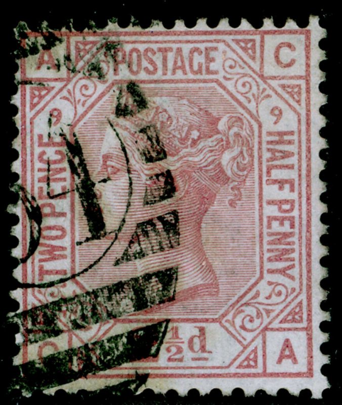 SG141, 2½d rosy mauve plate 9, USED. Cat £85. CA 