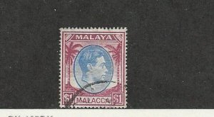 Malaya - Malacca, Postage Stamp, #15 Used, 1949