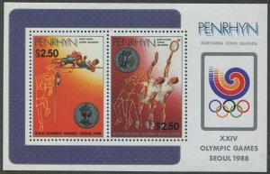 Cook Islands Penrhyn 1988 SG424 Olympic Games Seoul MS MNH