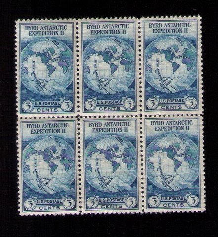 US Sc 733 MNH Zip Block Of (6) Six VF/XF