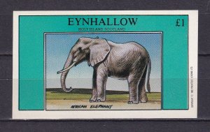 Eynhallow Scotland 1982 African Elephant S/Sheet Imperf. MNH. Local Issue.