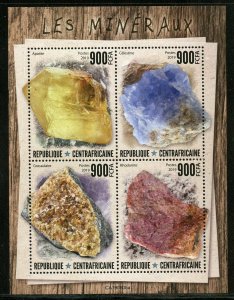 CENTRAL AFRICA 2019 MINERALS  SHEET MINT NEVER HINGED