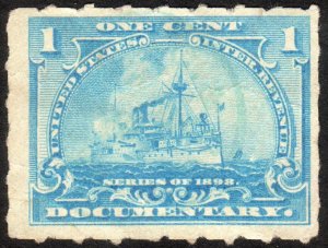 1898, US 1c, Documentary, Used, Light cancel, Sc R163