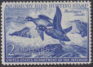 RW19 U.S. 1952 Federal Duck Stamp $2.00 MNH CV $90.00