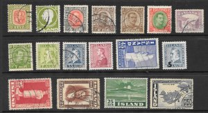 Iceland Lot of 32 different stamps  2018 CV $44.05
