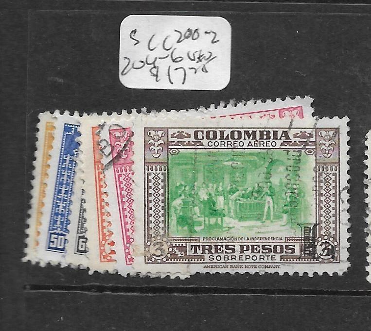 COLOMBIA  (PP1403B)   A/M   OVPT L    SC C200-2, 204-76   VFU