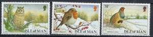 Isle of Man 377-79 MNH 1988 Birds