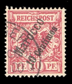 German Colonies, German Offices in Morocco #3 (Mi. 3c) Cat€260, 1899 10c on...