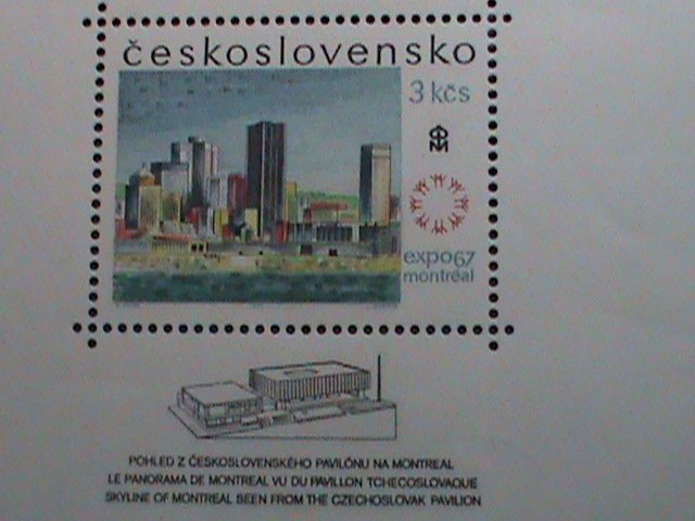 ​CZECHOSLOVAKIA -1967 SC#1466 -EXPO'67 OF MONTREAL-CANADA  -MNH-S/S SHEET VF