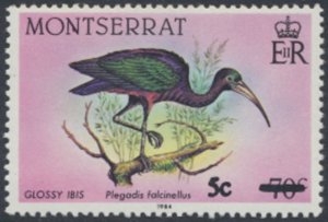 Montserrat  SC# 651 MNH  Birds surcharge   see details & scans