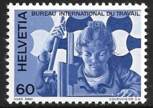 SWITZERLAND 1975 60c International Labor Bureau Official Sc 3O106 MNH