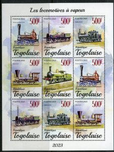 TOGO 2023 STEAM TRAINS SHEET MINT NEVER HINGED