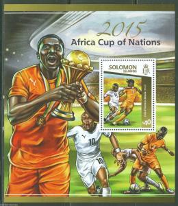 SOLOMON ISLANDS 2015 AFRICA CUP(SOCCER) OF NATIONS  S/S  MINT NH