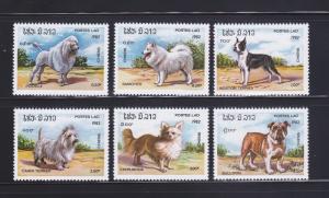 Laos 405-410 Set MNH Dogs
