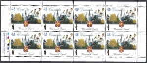 Canada #1942a 48¢ Laval University (2002). Pane of 8 stamps. MNH