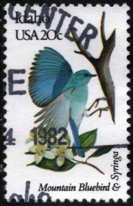 SC#1964A 20¢ State Birds & Flowers: Idaho; Perf 11¼ x 11 (1982) Used