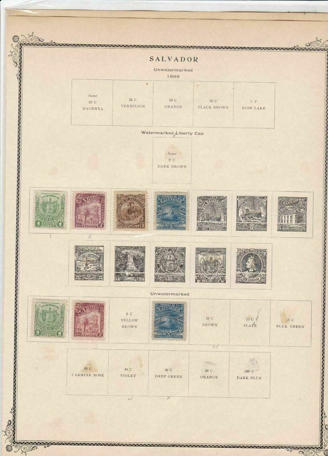 salvador stamps page ref 17195 | Central & South America - El Salvador ...