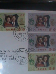 ​HONG KONG-1972-ROYAL SILVER WEDDING QUEEN ELIZABETH FDC-MINT-VF LAST ONE  RARE