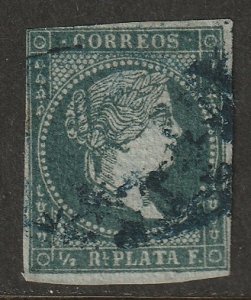 Cuba 1855 Sc 1 used