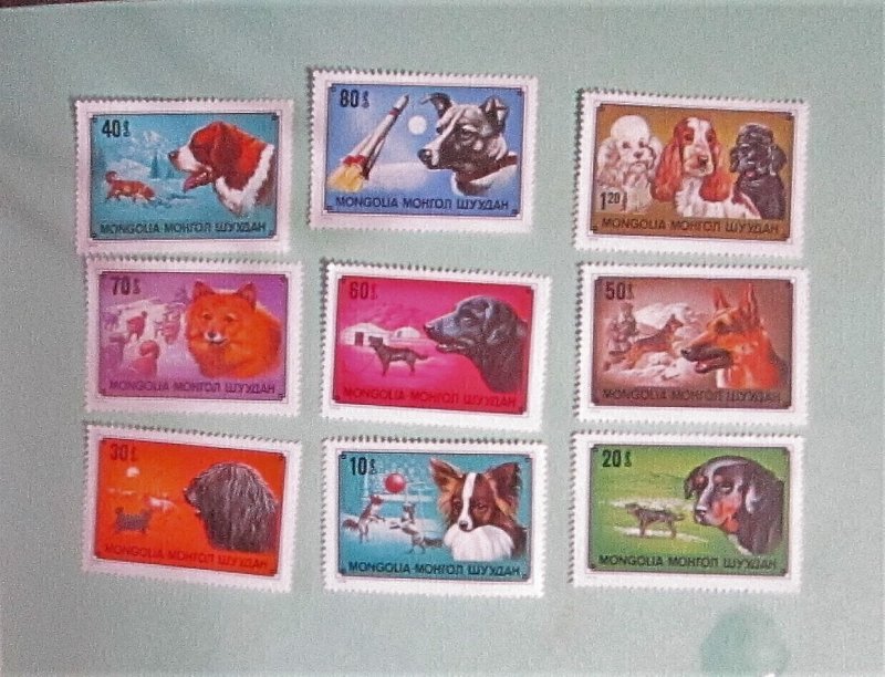 Mongolia - 628-36, MNH Set. Dogs. SCV - $8.10