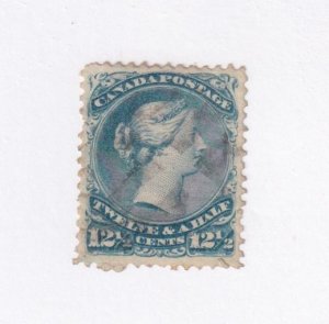 CANADA # 28 VF-12.5cts LARGE QUEEN FACE FREE CANCEL CAT VAL $160 @ 20%