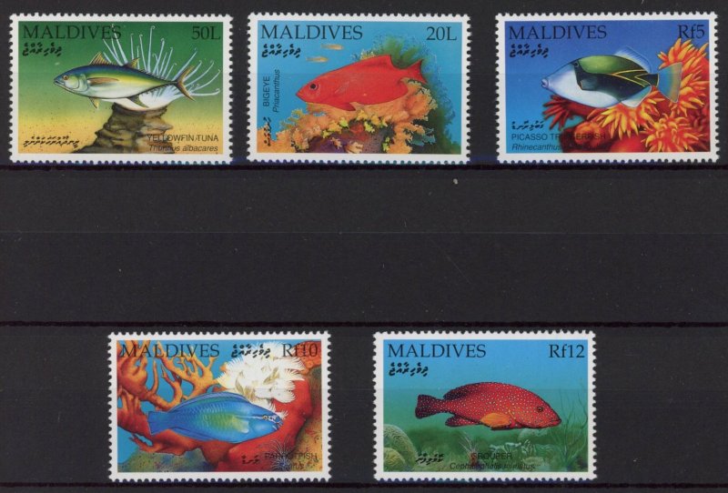 [Hip3247] Maldives 1992 : Fish Good set very fine MNH stamps