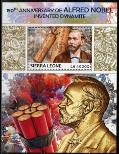 SIERRA LEONE 2017 150th ANN OF ALFRED NOBEL'S INVENTION OF DYNAMITE  S/S MINT NH