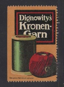 German Advertising Stamp - Dignowity's Crown Thread