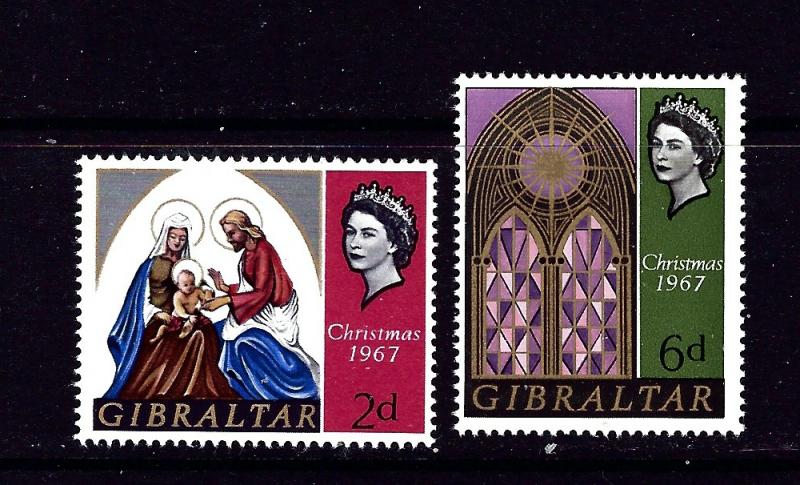 Gibraltar 203-04 MNH 1967 Christmas