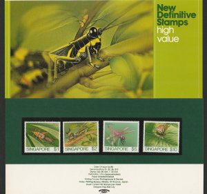 Singapore 1985 Definitives High Value Insects PP MNH SG#499.502