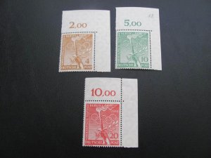 Germany Berlin 1952 MNH SC 9N81-83  OLYMPICS SET CORNER MARGIN XF 30 EUROS (117)